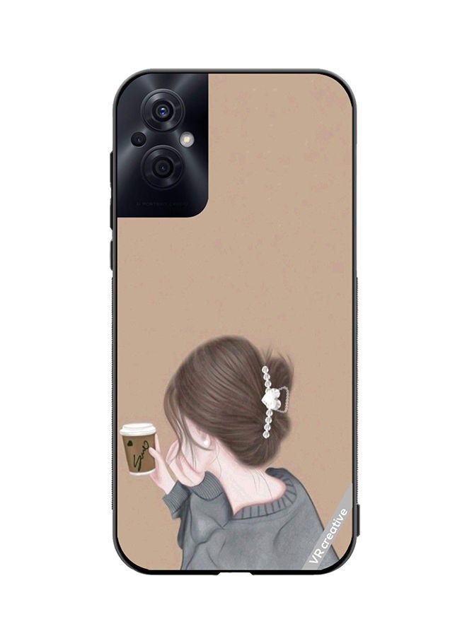 VR CREATIVE Protective Case Cover For Oppo Reno8 Z Sipping Design Multicolour - Image 1