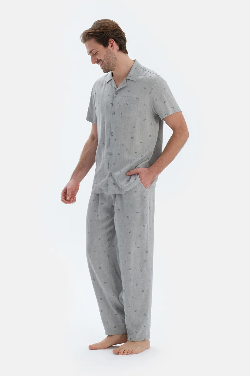 dagi Printed Trousers Viscose Mid Rise Regular/Classic Fit Sleepwear