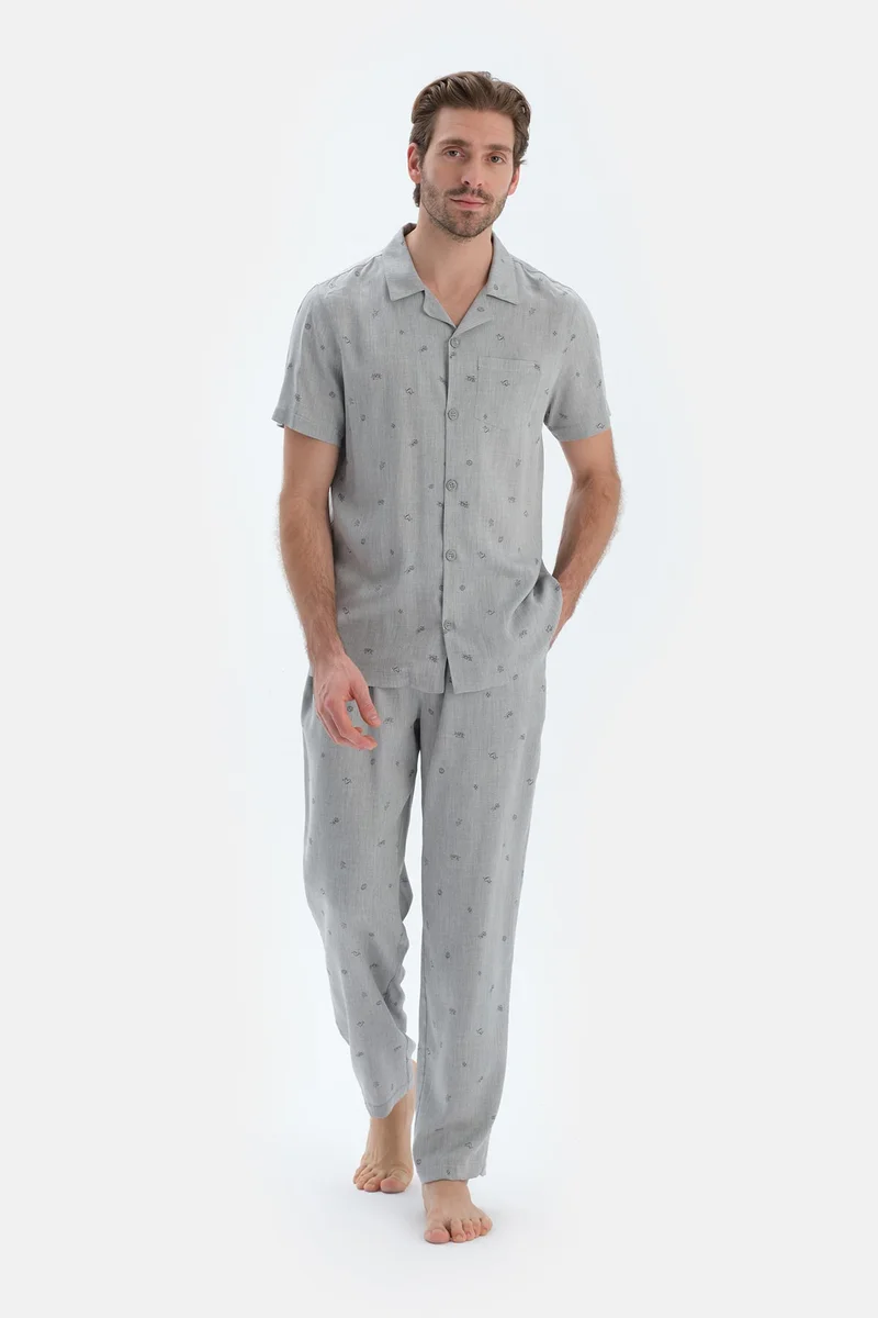 dagi Printed Trousers Viscose Mid Rise Regular/Classic Fit Sleepwear