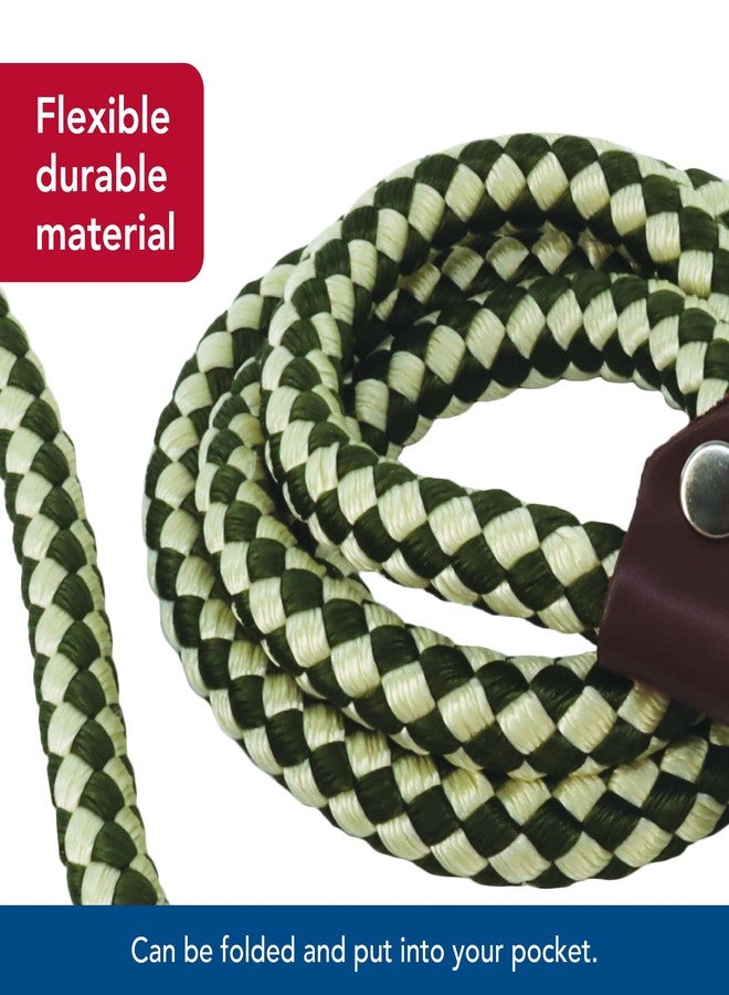 Coastal Water & Woods Braided Rope Dog Slip Leash by Coastal Pet - Heavy-Duty Dog Leash - Comfortably Accommodate Various Sizes - Easy Slip Design - Green & White, 1/2" x 6' - Image 4