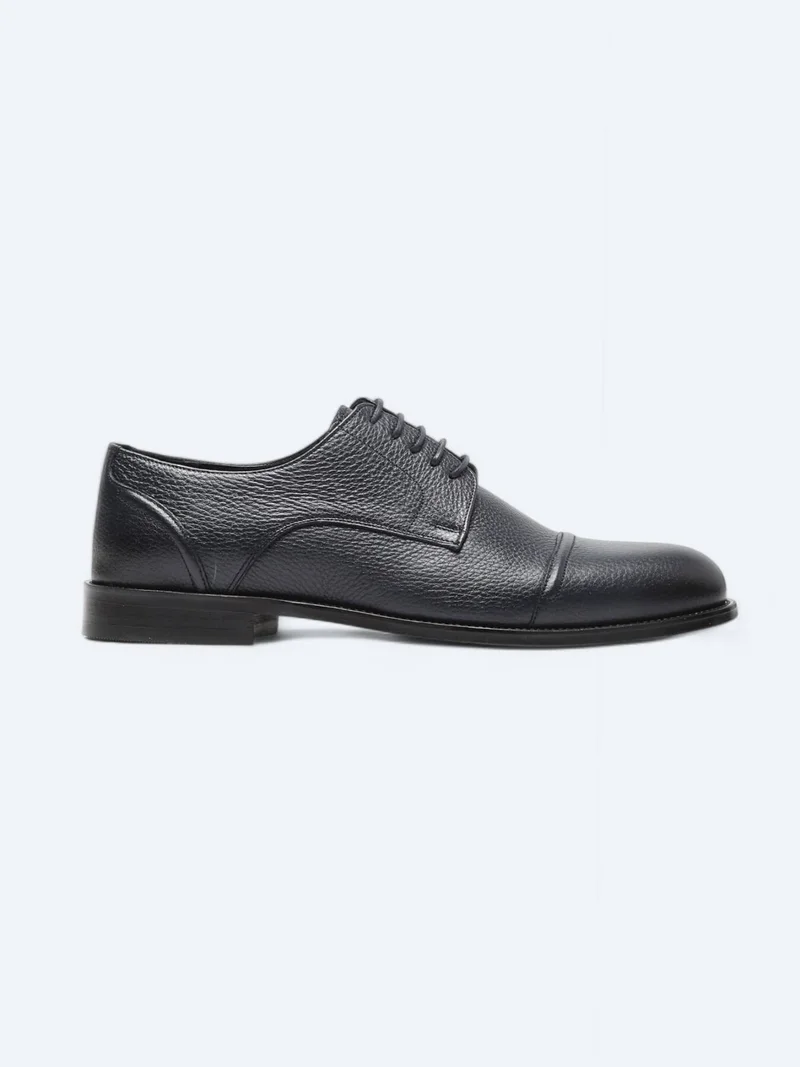 Kip Navy Blue Leather Classical Shoes
