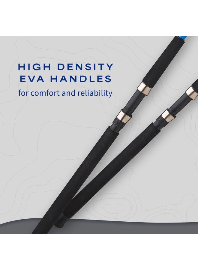 Shakespeare Tiger Spinning Combo 9' 2-Piece Spincast Fishing Rod and Reel Combo, Tubular Fiberglass Rod Blank Construction, Comfortable and Durable EVA Handle - Image 4
