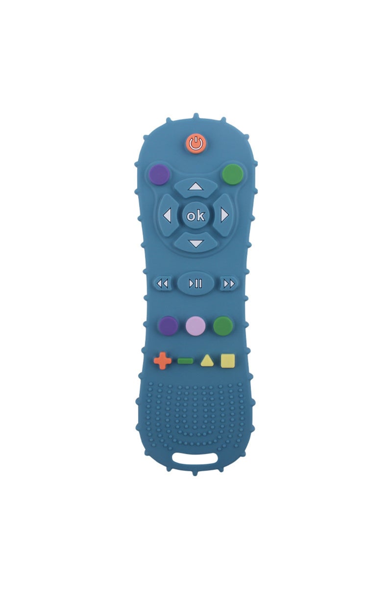 blue 1pcs Baby Remote Control Teether Silicone Baby Anti-Eating Gloves Pacifier Bracelet Teething St