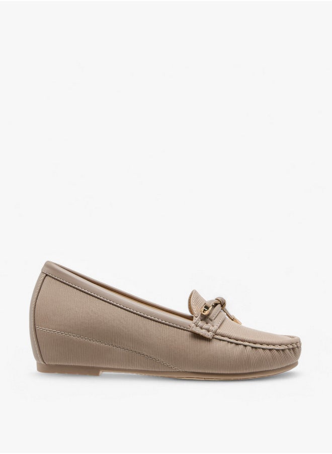 Flora Bella By Shoexpress Textured Slip-On Loafers  - Image 3