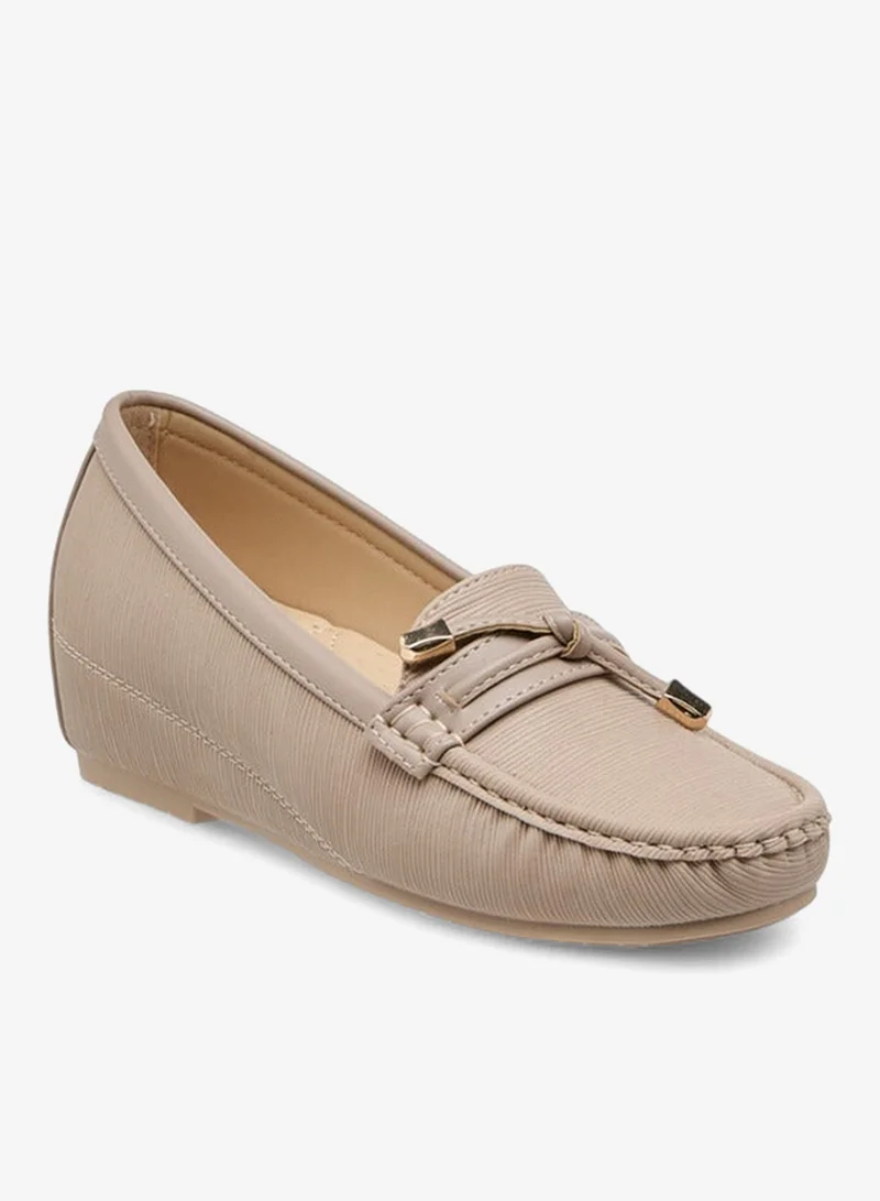 Flora Bella By Shoexpress Textured Slip-On Loafers