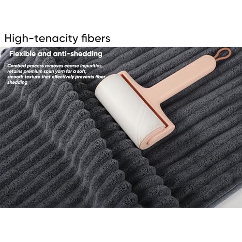 Bedvcaty Luxury 2-Piece Quick-Dry Bath Towel Set 27.5X 55 Inches – Ultra Soft Microfiber for Bathroom, Bar, Pool, Gym & Travel – Elegant Twill Design - Image 4