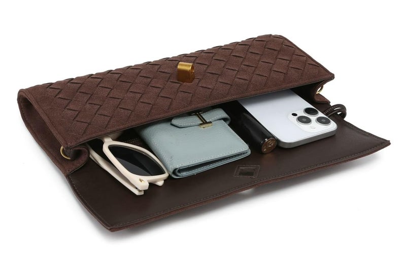 Upbull Trendy Woven Evening Clutch Purses Women Underarm Shoulder Handbag Cute Satchels Crossbody Purse PU Leather Wallet - Image 5