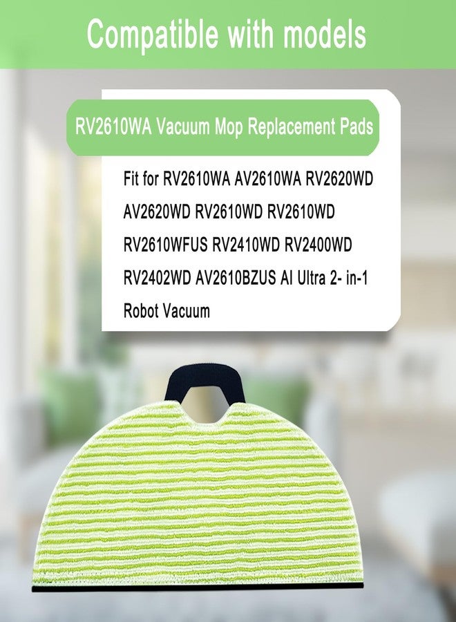 MalhSlix 8 Pack RV2610WA Vacuum Mop Replacement Pads for Shark RV2610WA AV2610WA RV2620WD AV2620WD RV2610WD RV2610WD RV2610WFUS RV2410WD AI Ultra 2- in-1 Robot Vacuum Cleaner - Image 2