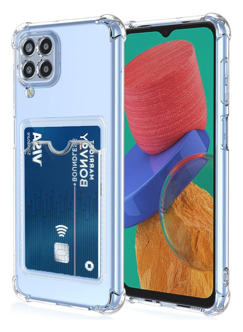 Clear Protective Wallet Case with Card Slot for Samsung Galaxy A12 M12 with Holder Cute Slim New Design Made of Flexible TPU Shockproof 