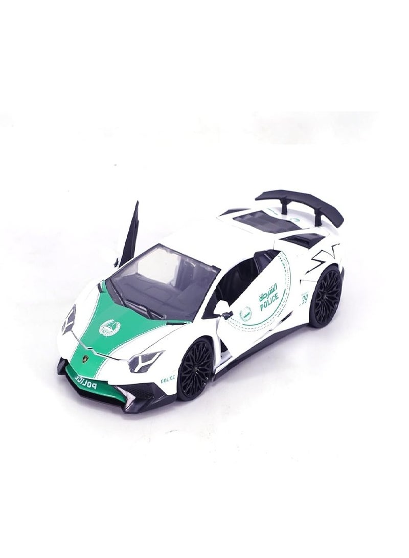 JADA Dubai Police 2017 Lamborghini Aventador SV Car Scale 1:24 - Image 1