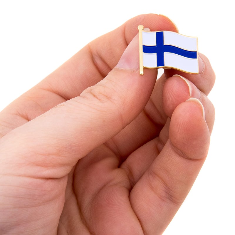 Desert Cactus Finland Lapel Pin Country Enamel Made of Metal Souvenir Hat Men Women Patriotic Finnish (Waving Flag Lapel Pin) - Image 4