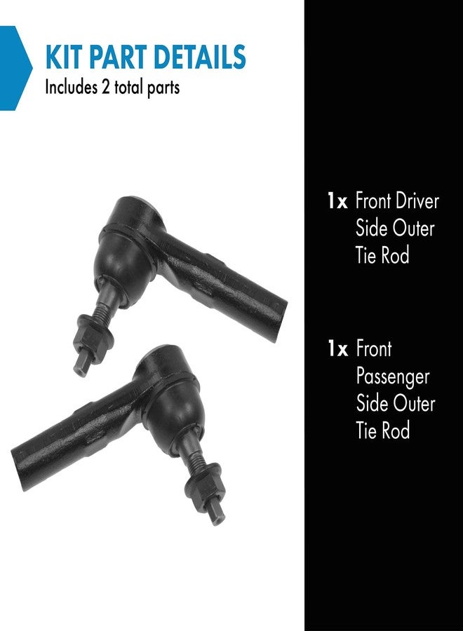 تي آر كيو مجموعة قضبان التوجيه الخارجية الأمامية TRQ متوافقة مع سيارات جيب كوماندور 2006-2010 وجراند شيروكي 2005-2010 - Image 2