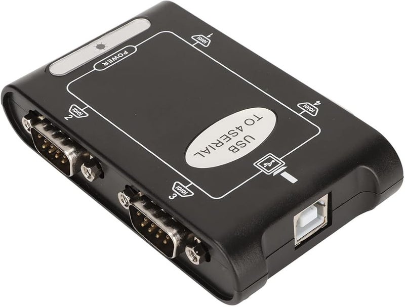 4 Port USB to RS232 Serial Adapter Hub with COM Port Retention Plug and Play for Windows 10 8 7 - Image 4