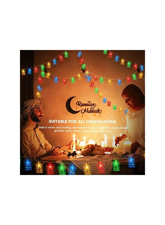 NIBEMINENT 19.7Ft 40LED Ramadan Lantern String Lights, Ramadan Decorations for Home, Outdoor, USB and Battery Powered, Perfect for Eid Al-Fitr & Mubarak Celebration(Multicolor)  - Image 5