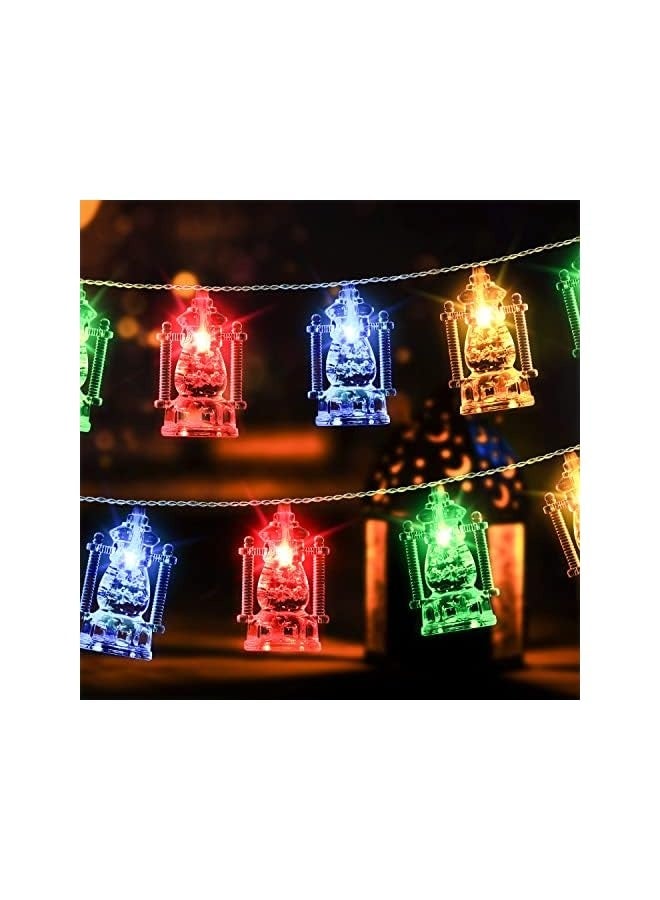NIBEMINENT 19.7Ft 40LED Ramadan Lantern String Lights, Ramadan Decorations for Home, Outdoor, USB and Battery Powered, Perfect for Eid Al-Fitr & Mubarak Celebration(Multicolor)  - Image 1