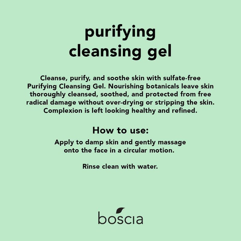 boscia Purifying Cleansing Gel - Vegan, Cruelty-Free, Natural and Clean Skincare | Daily Natural Purifying Deep Cleansing Gel Face Cleanser, 5 fl oz - Image 2