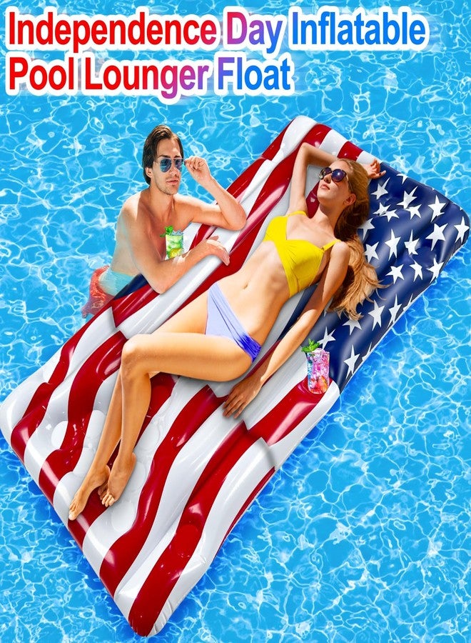 AMENON 2 in 1 American Flag Pool Float & Pong Game Table with 8 Balls, 6x3 Ft Patriotic Inflatable Lounger for 4th of July Pool Parties, Summer Water Games and Adult Backyard BBQ Pool Party ((No Include Cup) - Image 4