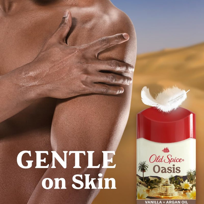 Old Spice أولد سبايس مزيل العرق ومضاد التعرق للرجال، عطر الواحة مع نغمات الفانيليا، 2.6 أونصة - Image 5