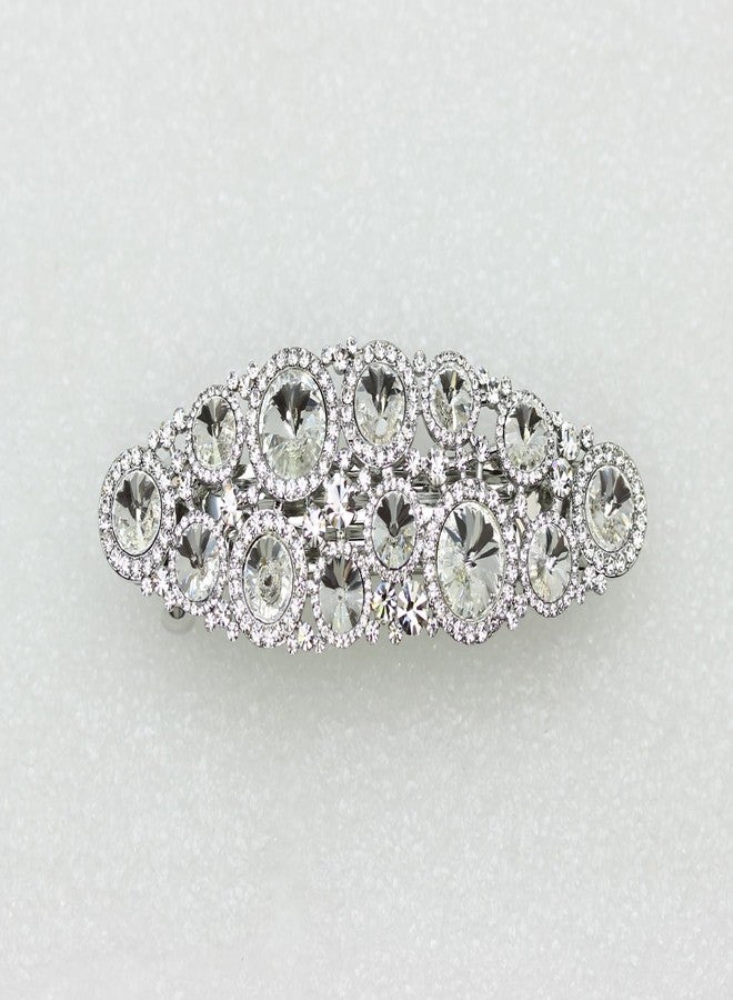 Faship Gorgeous Clear Premium Rhinestone Crystal Hair Barrette Clip - Image 3