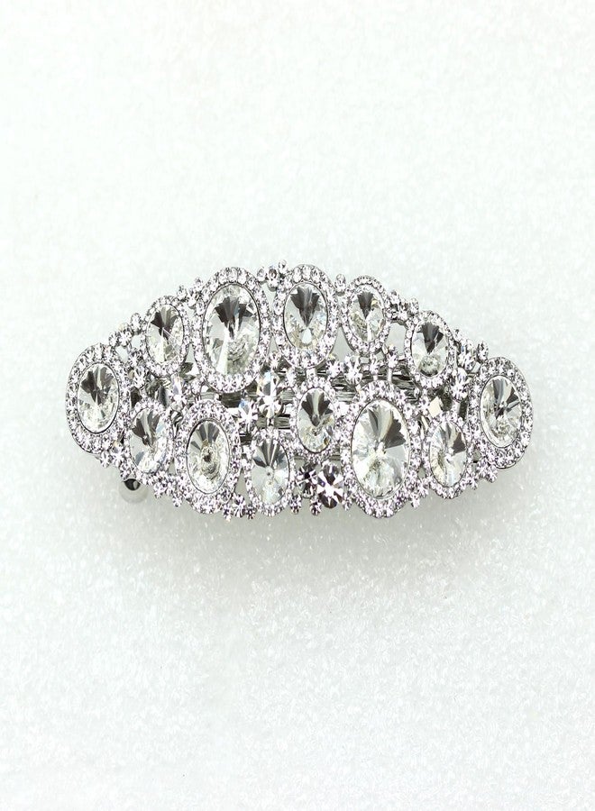 Faship Gorgeous Clear Premium Rhinestone Crystal Hair Barrette Clip - Image 2