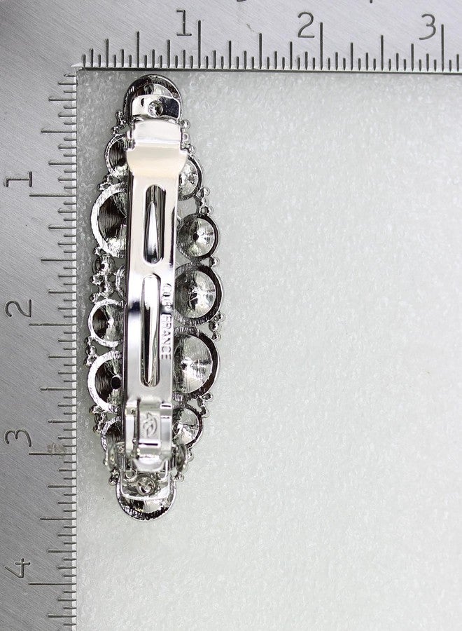 Faship Gorgeous Clear Premium Rhinestone Crystal Hair Barrette Clip - Image 4