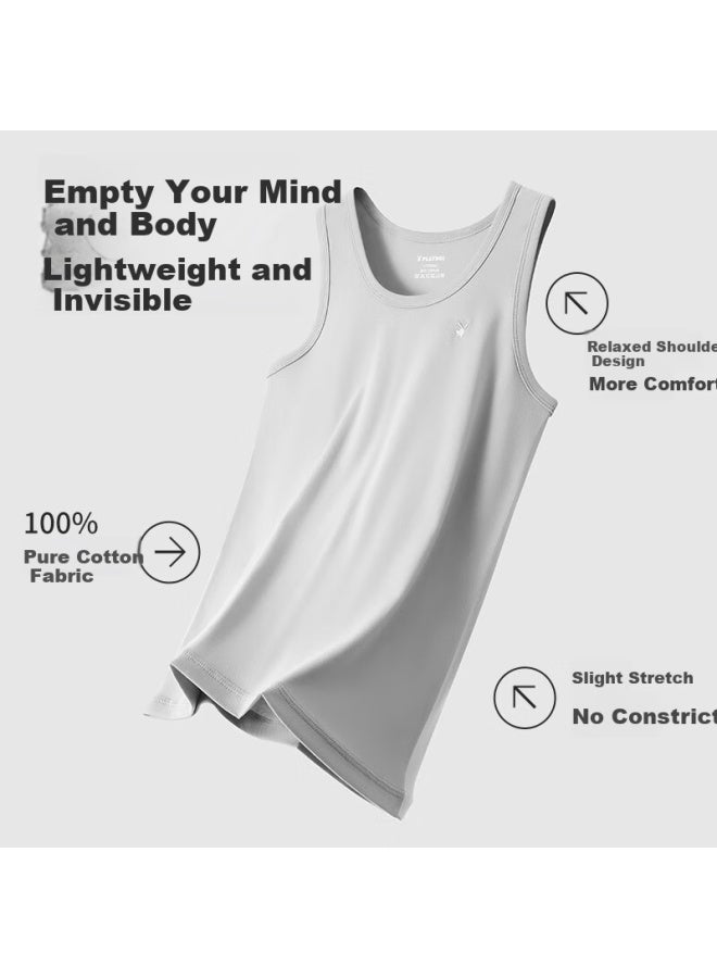 Playboy Men's Plus Size High Elasticity Sports Vest In Pure Cotton, Moisture-wicking And Breathable, Pack Of 2 - Image 4