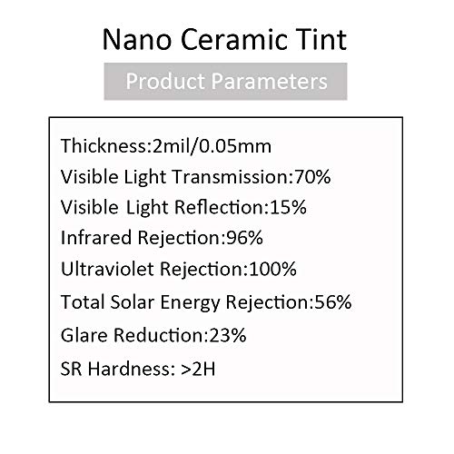 Kinsolar VLT 70% 2Mil Green Nano Ceramic Solar Tint Film Car Front Windshield Tint Privacy Glass UV100% for Auto Car Home Window Vinyl - Image 3