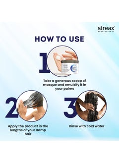 Streax Professional Vitariche Care Smooth And Shine Masque, Fresh Fragrance For Dry Hair Type, 200G,1 Count  - Image 5