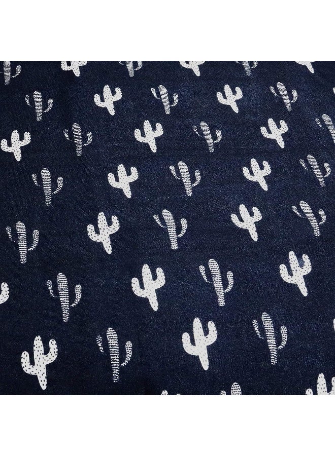 Lush Decor Lush Decor Navy Llama Striped 5-Piece Quilt Bed Set, Full/Queen - Image 5