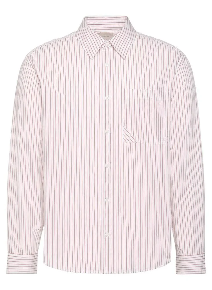 CALVIN KLEIN  Cotton Poplin Striped Shirt for Men | Best Price UAE