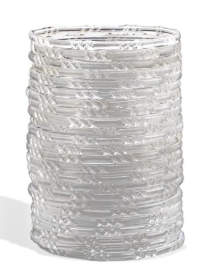 BANGLESKART Plain Glass Beautiful Transparency Design Glass Bangle/Kanch Chudi Set for Women and Girls (White, 2.2) - Image 1