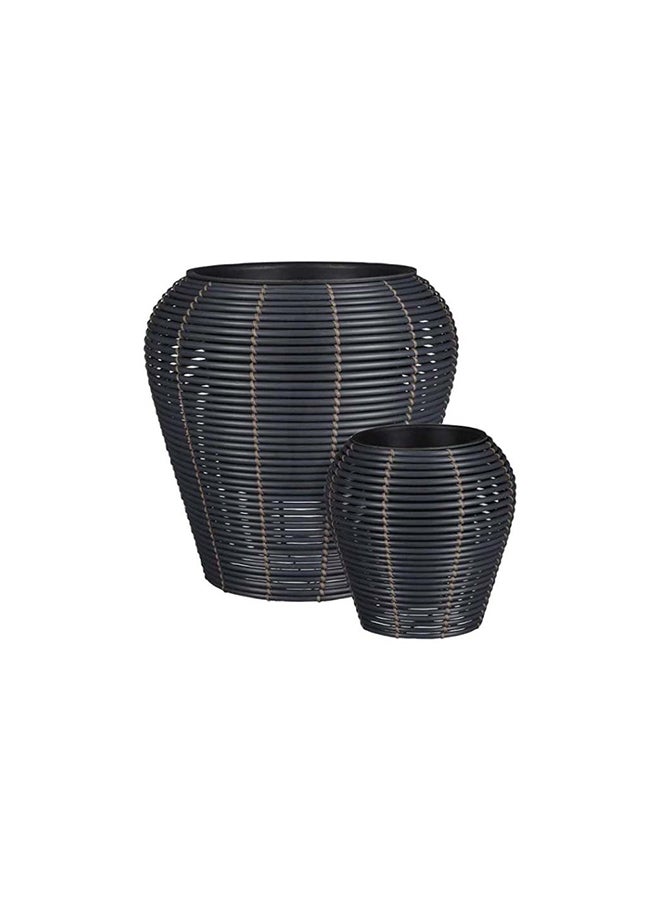 Suncoast Suncoast Cesena Round Pot For Planters (S) Black 