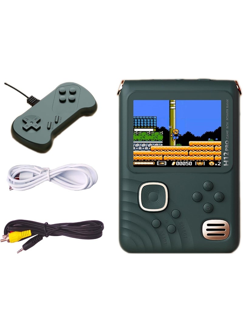 ELTRAZONE ugtenversi Retro Handheld Game Console, 1000+ Classic Games, 3.5-Inch Screen, Two-Player, TV Output, Dark Green - Image 1