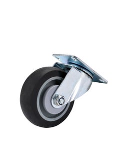 BMB tools Grey TPR Double Ball Bearing Caster 2 Piece 75mm- Swivel - Plate | Industrial & Scientific|Material Handling Products|Rubber Caster| Wheel  - Image 3