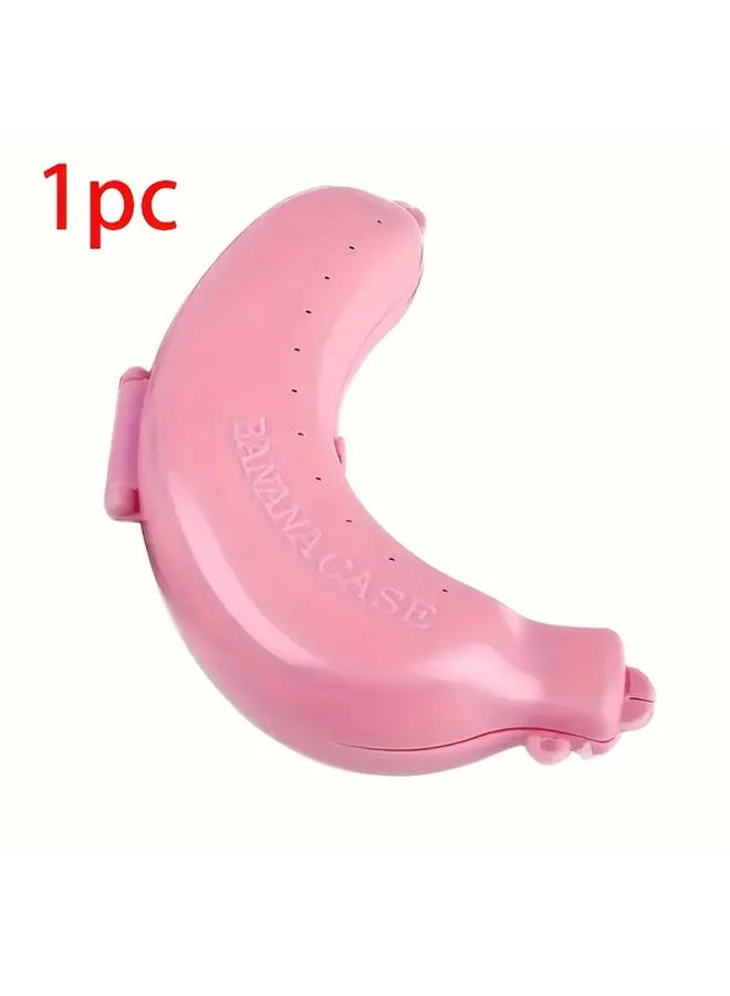 Nordic Pink Banana Protector Container Durable Plastic Food Storage Box For Travel Picnic Camping - Image 3