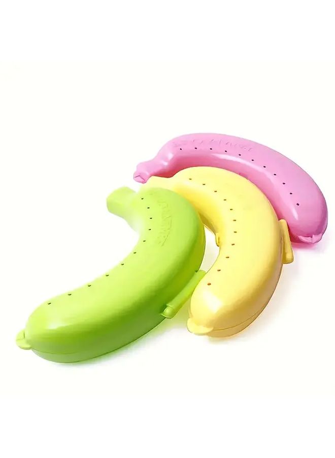 Nordic Pink Banana Protector Container Durable Plastic Food Storage Box For Travel Picnic Camping - Image 2