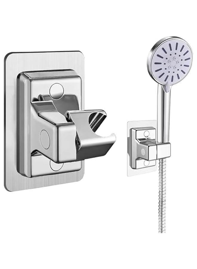 هوكور حامل راس دش من زويلنوت، راس دش عالمي من البلاستيك محمول باليد، دعامة قابلة للتعديل تثبت على الحائط للحمام مع عصا لاصقة - Image 1