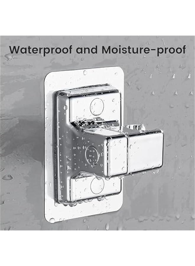 هوكور حامل راس دش من زويلنوت، راس دش عالمي من البلاستيك محمول باليد، دعامة قابلة للتعديل تثبت على الحائط للحمام مع عصا لاصقة - Image 3