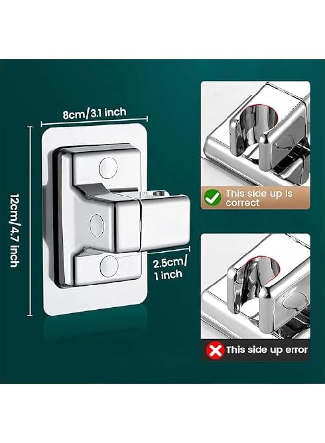 هوكور حامل راس دش من زويلنوت، راس دش عالمي من البلاستيك محمول باليد، دعامة قابلة للتعديل تثبت على الحائط للحمام مع عصا لاصقة - Image 5