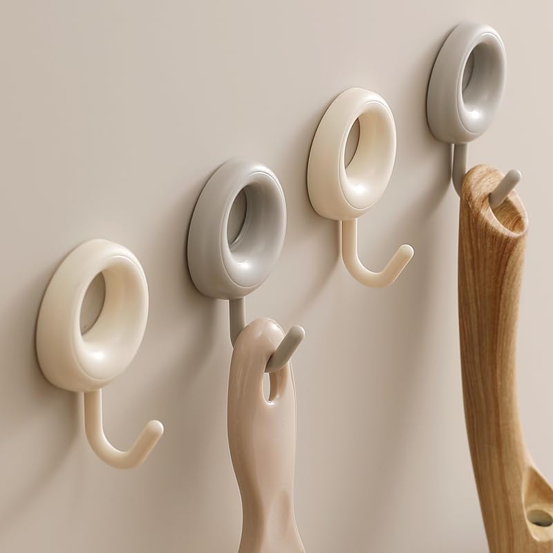 Strong Adhesive Wall Hooks - Heavy Duty Self Adhesive Towel Coat Hat Hook (4 Pcs ) - Image 1