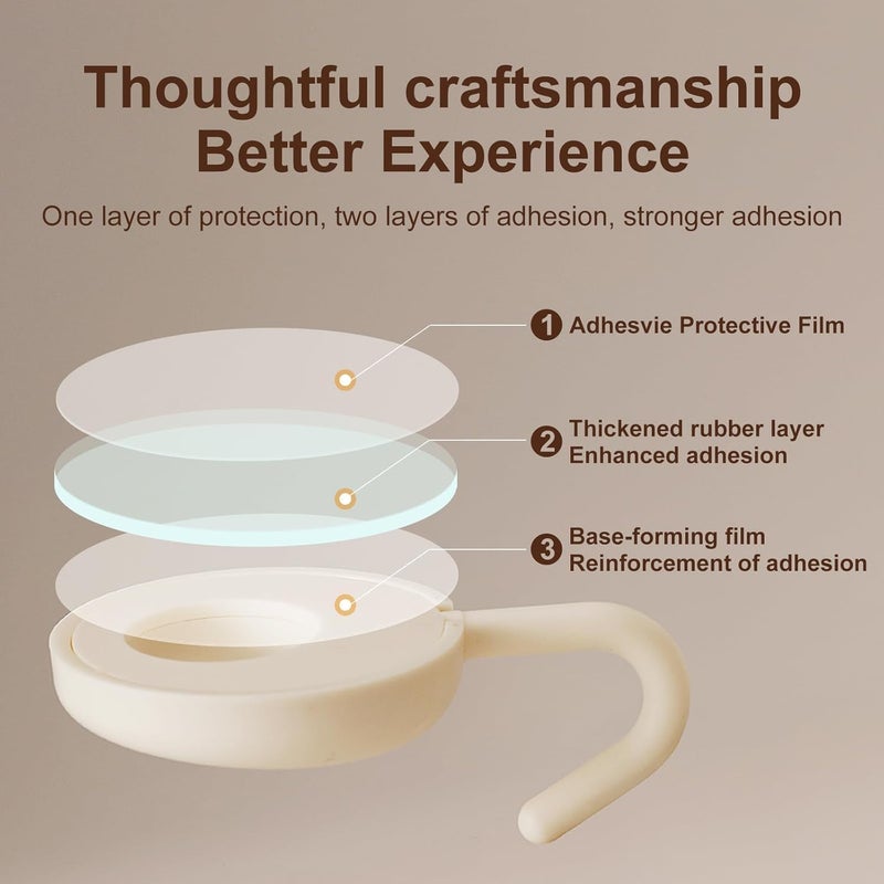 Strong Adhesive Wall Hooks - Heavy Duty Self Adhesive Towel Coat Hat Hook (4 Pcs ) - Image 4