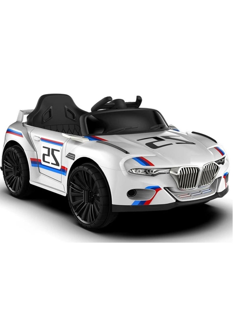 بينغ جنرال مركبات كهربائية للأطفال، سيارات لعب آلية، سيارة كهربائية للأطفال مع جهاز تحكم عن بعد، سيارة لعبة للأطفال، سيارة كهربائية بيضاء - Image 1