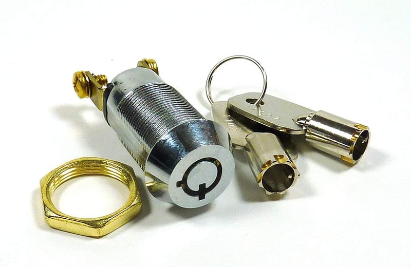 Philmore 5/8" On/Off Key Switch Lock SPST Key Removable On Or Off With 2 Keys and Nut; 30-10078 - Image 5