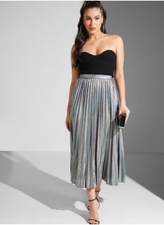 Shimmer Pleated Skirt