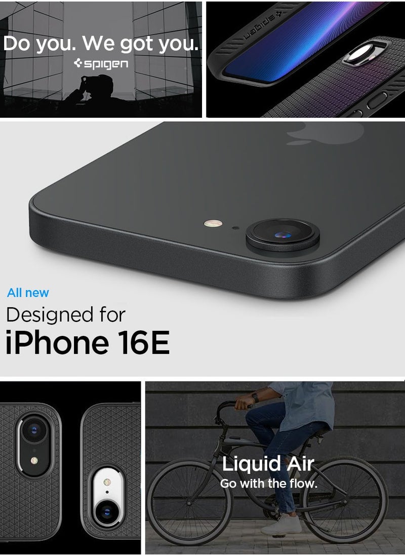 Spigen Liquid Air for iPhone 16E Case Cover (2025) - Matte Black  - Image 2