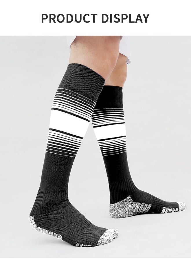 GROIC Soccer Socks, Sport Knee High Socks Calf Compression Anti-Slip Cushion Athletic Socks for Mens and Women Running&Training Football Sock  - Image 4