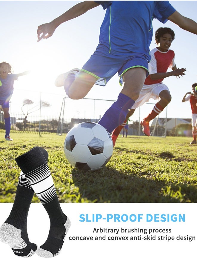 GROIC Soccer Socks, Sport Knee High Socks Calf Compression Anti-Slip Cushion Athletic Socks for Mens and Women Running&Training Football Sock  - Image 5