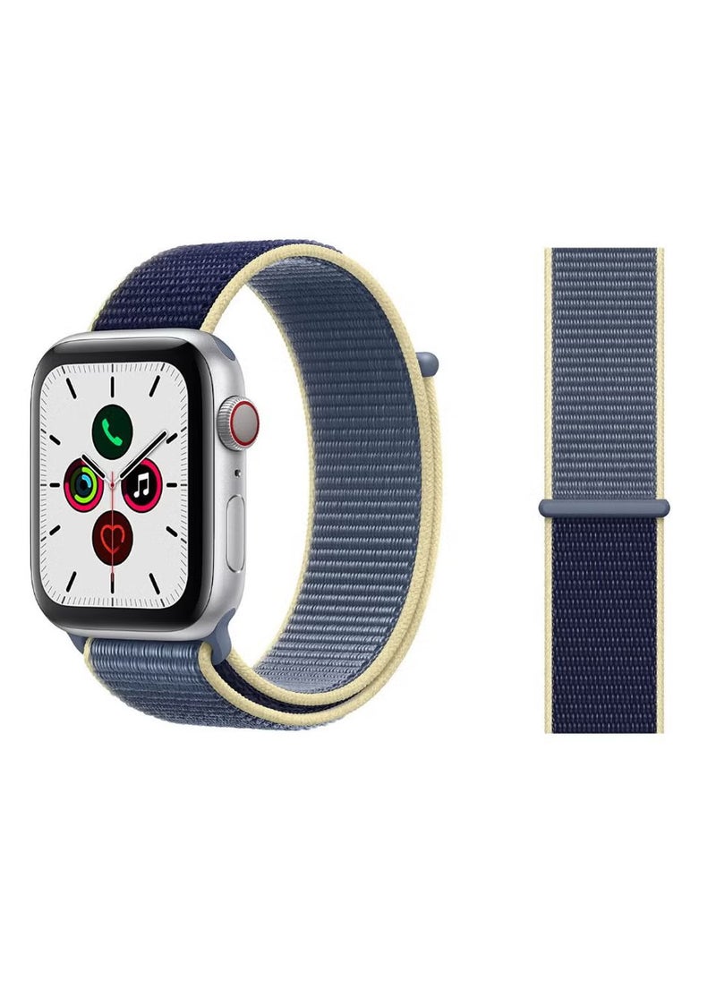 PROMASS - Replacement Band For Apple iWatch Series 5/4/3/2/1 42-44mm Alaskan Blue/Beige - Image 1