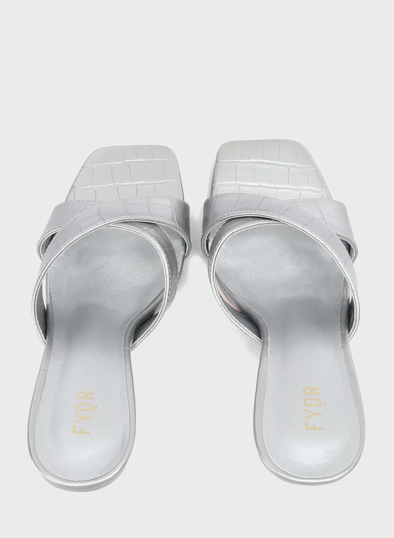 FYOR Multi Strap Mid Heel Sandals