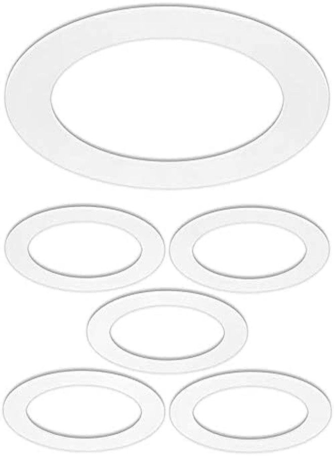 Lighting Labs - 6 pack matte white trim rings for 6 inch recessed light, 8 inch outer diameter, 6.2 inch inner diameter - Image 4
